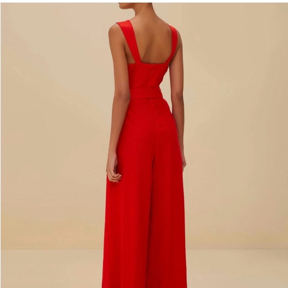 NWT Farm Rio Red Sleeveless Jumpsuit - Picture 2 of 6